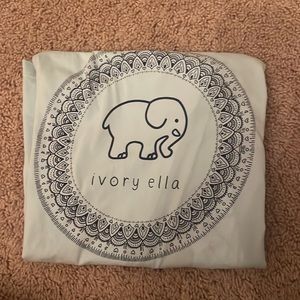 Ivory Ella Tank Top with Black Elephant Design